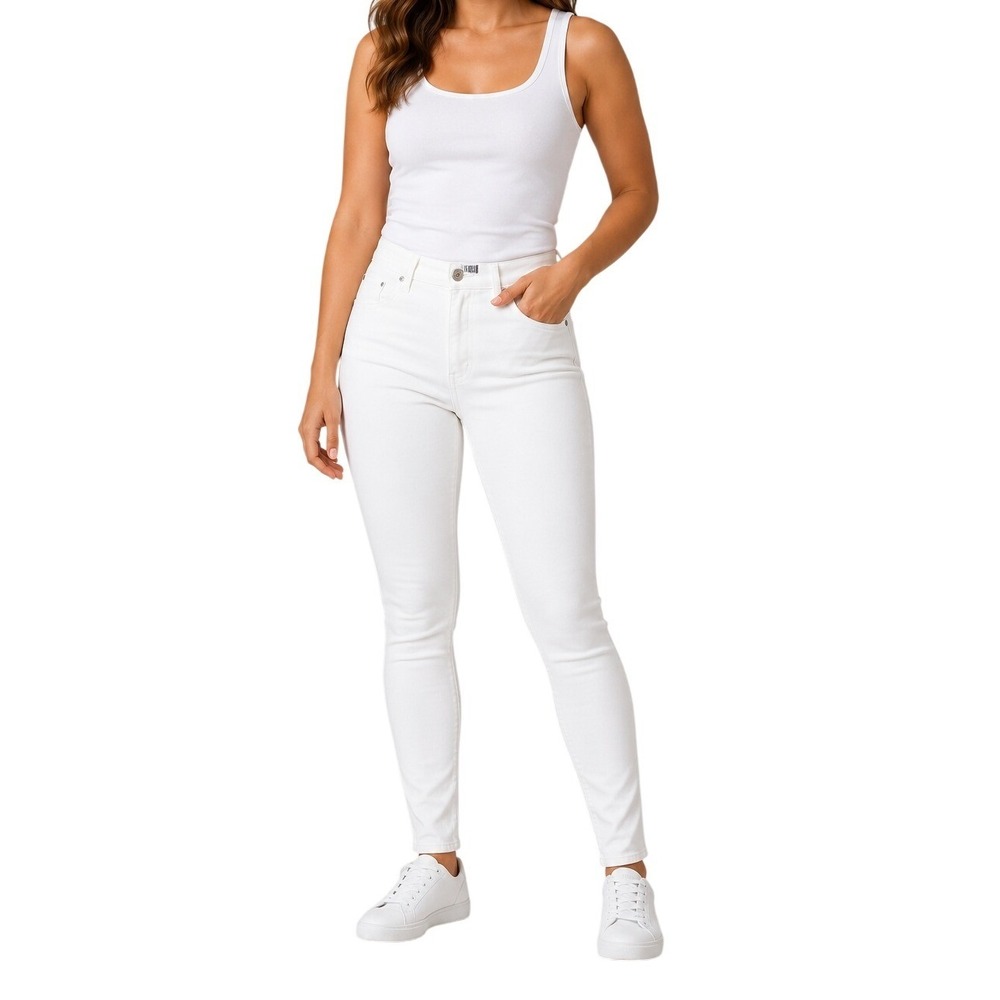 Gap White Denim Mid Rise Curvy True Skinny Jeans Women's 27